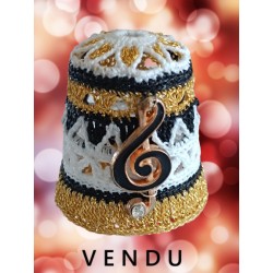 Dé à coudre Clé de Sol Noire