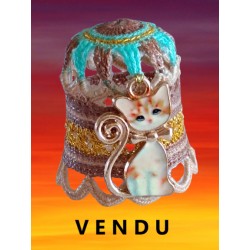 Dé de collection chat beige...