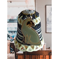 Dé à coudre Chat vert- tête...