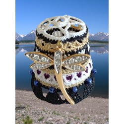 Dé précieux avec libellule...