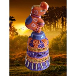 Dé Eléphant orange debout